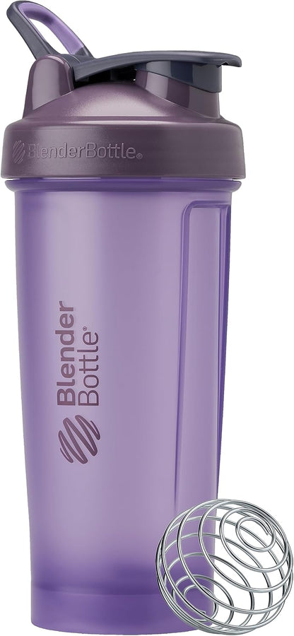 BlenderBottle Classic V2 Shaker Bottle Perfect for Protein Shakes and Pre Workout, 20-Ounce, Clear/Black