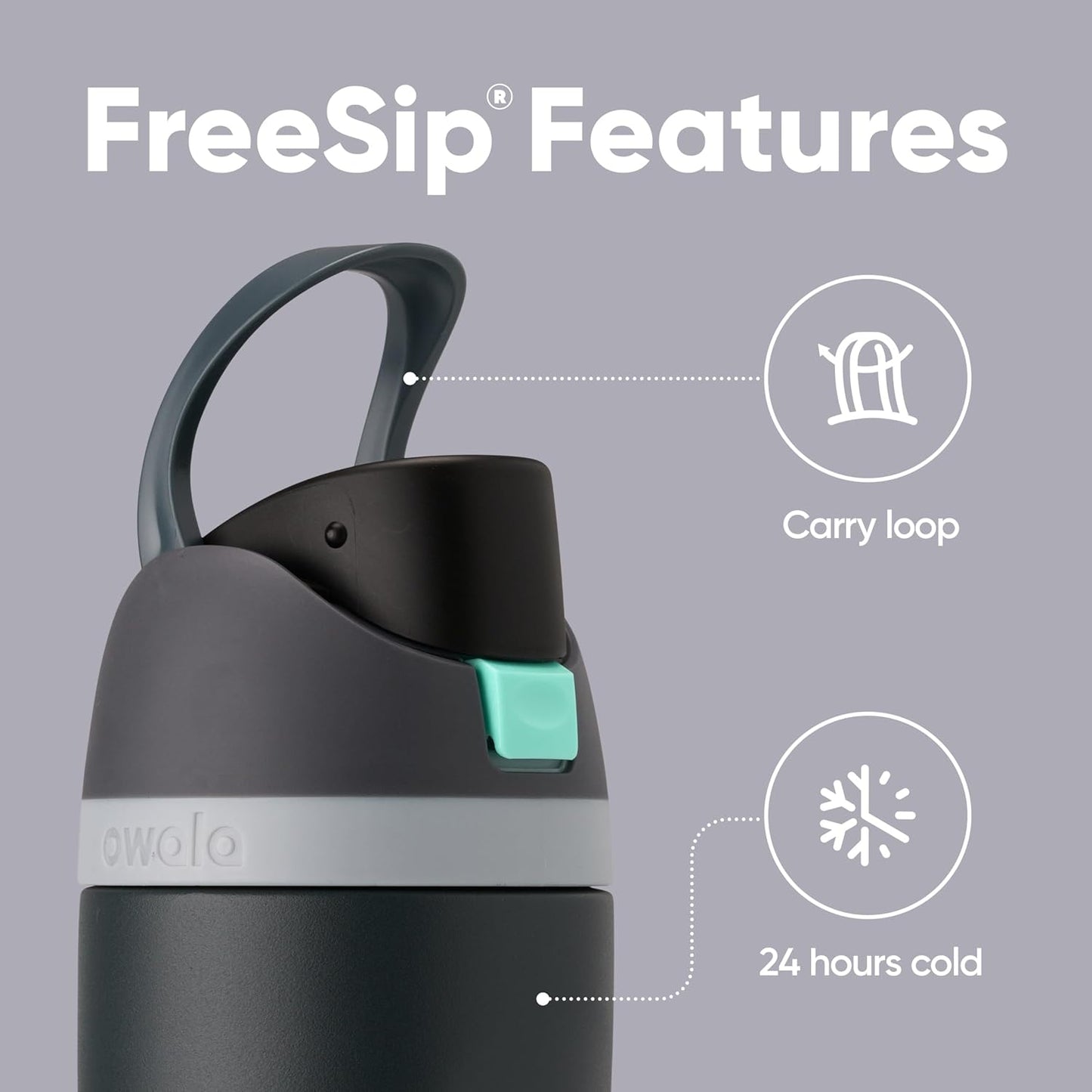 Owala FreeSip Insulated Stainless Steel Water Bottle with Straw, BPA-Free Sports Water Bottle, Great for Travel, 32 Oz, Denim
