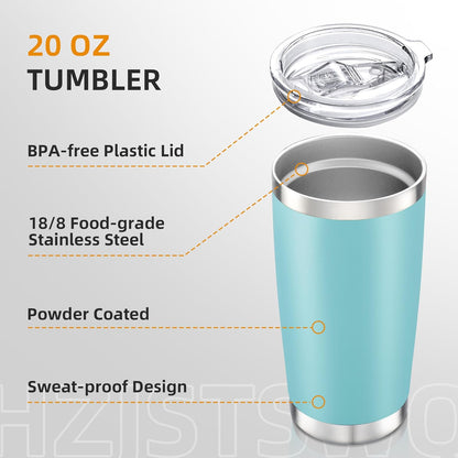 20 oz Tumbler with Lid Stainless Steel Insulated Tumblers Double Wall Vacuum Coffee Mug Powder Coated Tumbler Cups for Cold and Hot Drinks, Tropical Pink, 1 pack