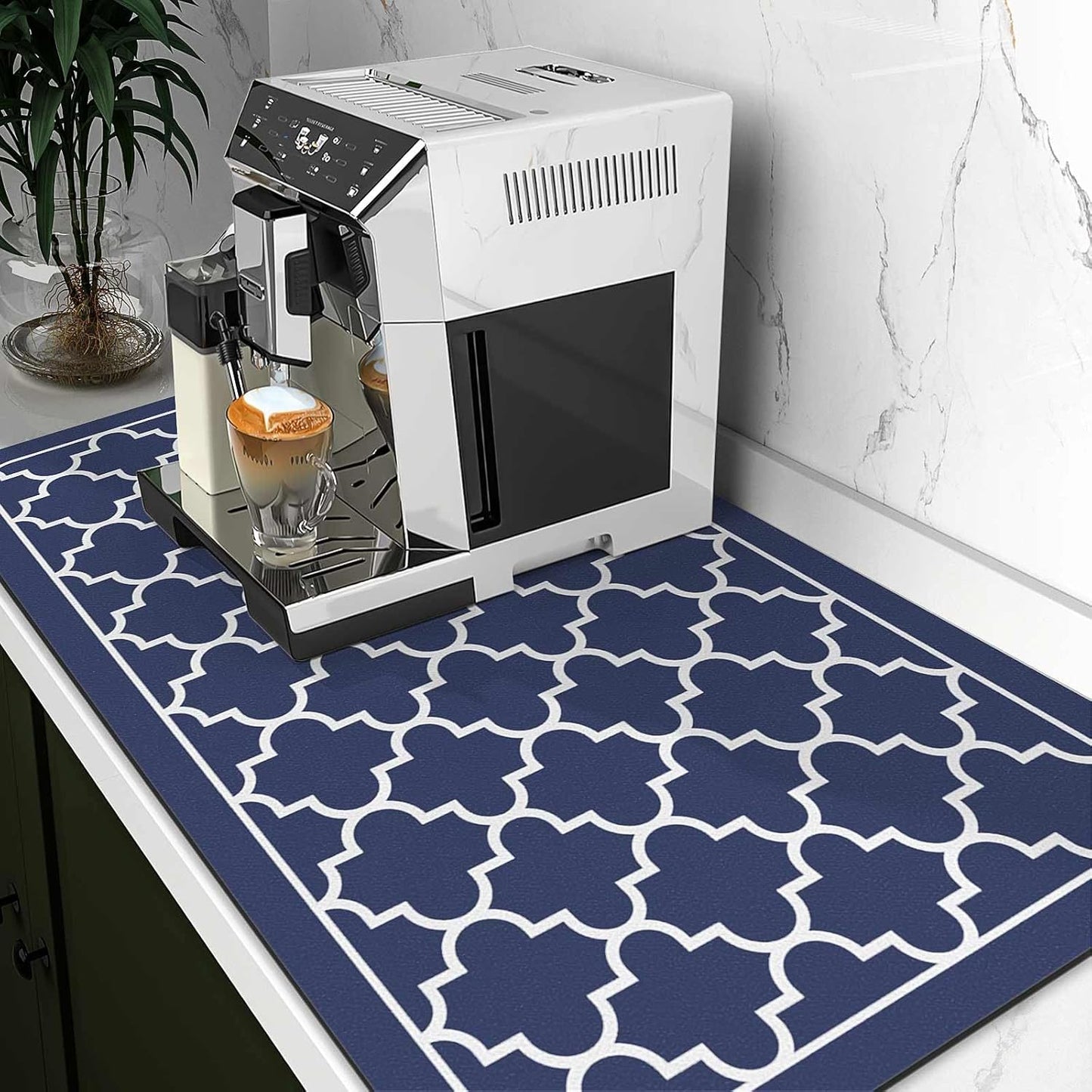 WISELIFE Dish Drying Mat Super Absorbent Drying Mat Large Dish Drying Mats for Kitchen Counter Easy Clean Dish Mat Kitchen Drying Mat15"x 18" Stylish Grey
