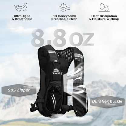 Azarxis Running Water Bottles Flask BPA Free Leakproof Hydration Vest Packs Waist Belt Replacement for Triathlon Marathon Hiking Cycling Climbing Runner