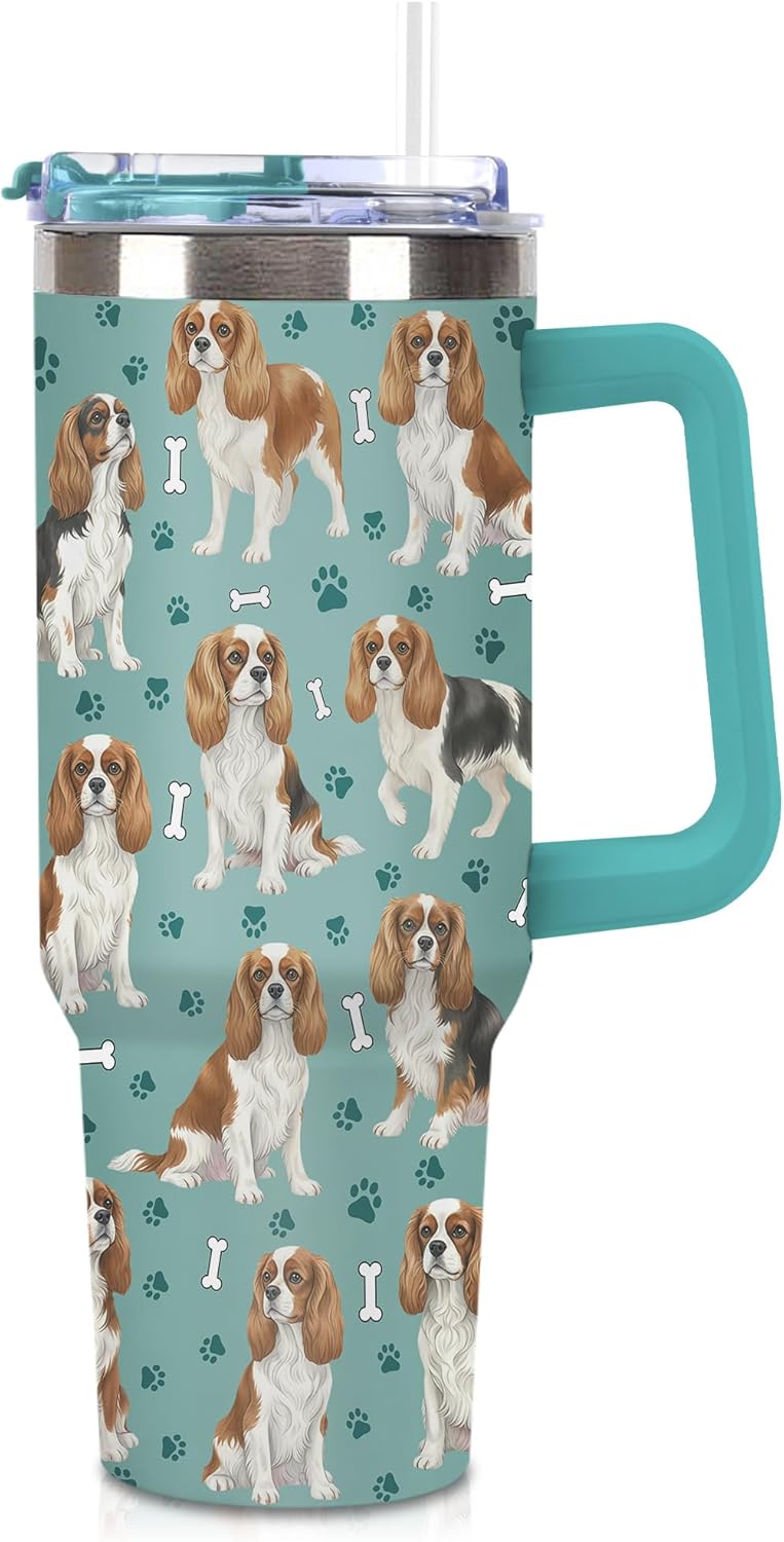 Beagle Gifts for Women Men, 40oz Stainless Steel Insulated Tumbler Travel Cup Mug, Funny and Unique Beagle Gifts for Dog Lover - Colors A