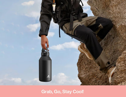 POWCAN 26 oz Insulated Water Bottle with 2-in-1 Straw and Spout Lid, Keep Cold 24H, Leak-Proof, Fits in Car Cup Holder, Stainless Steel Water Bottle for Sports, Travel, and School (Mint)