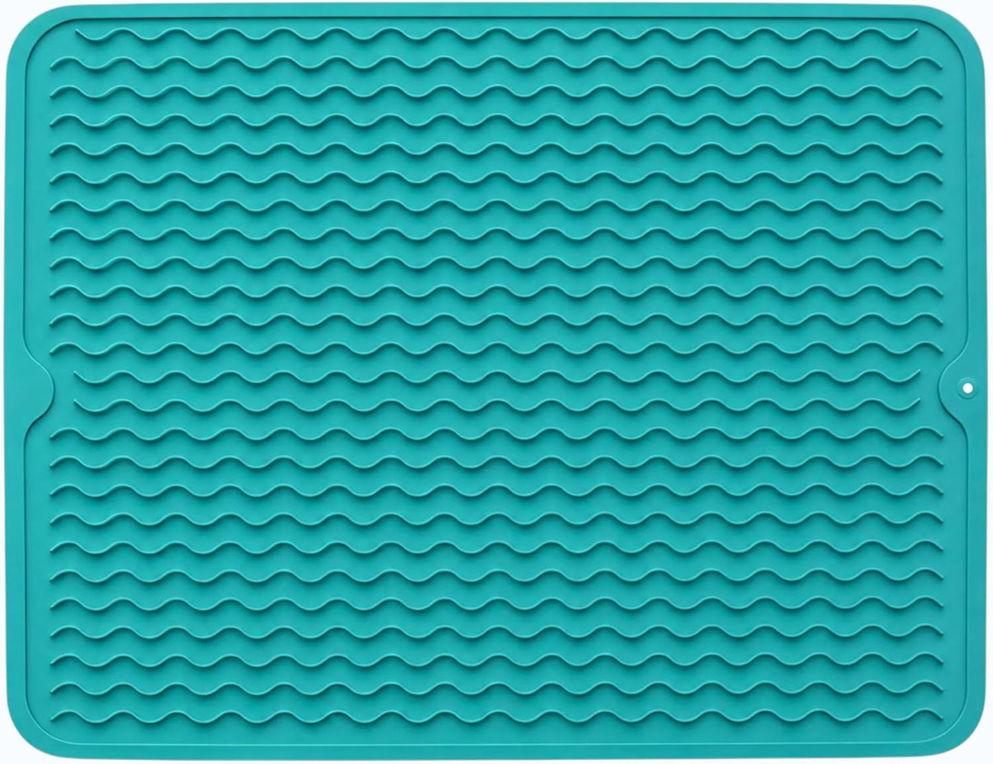 Silicone Drying Mat 16 × 12 – Gray Non-Slip Sink Mat for Kitchen Counter, Heat-Resistant Food-Grade Dish Pad, Easy-Clean Multipurpose Drawer Liner (Gray, 16'' x 12'')