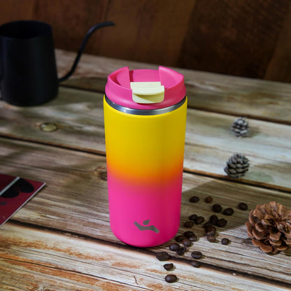 Konokyo Tumbler with Lid, 16 oz Travel Coffee Mug Double Wall Vacuum Stainless Steel Thermal Metal Cup Insulated Water Bottle,Navy Blue