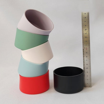 6Pcs Silicone Cup Boots for Water Bottle Fits Stanley/Hydro Flask/Simple Modern/Yeti/Owala, 2.8-3.1in Width Bottom Protector Cover Sleeve (6 Colors)