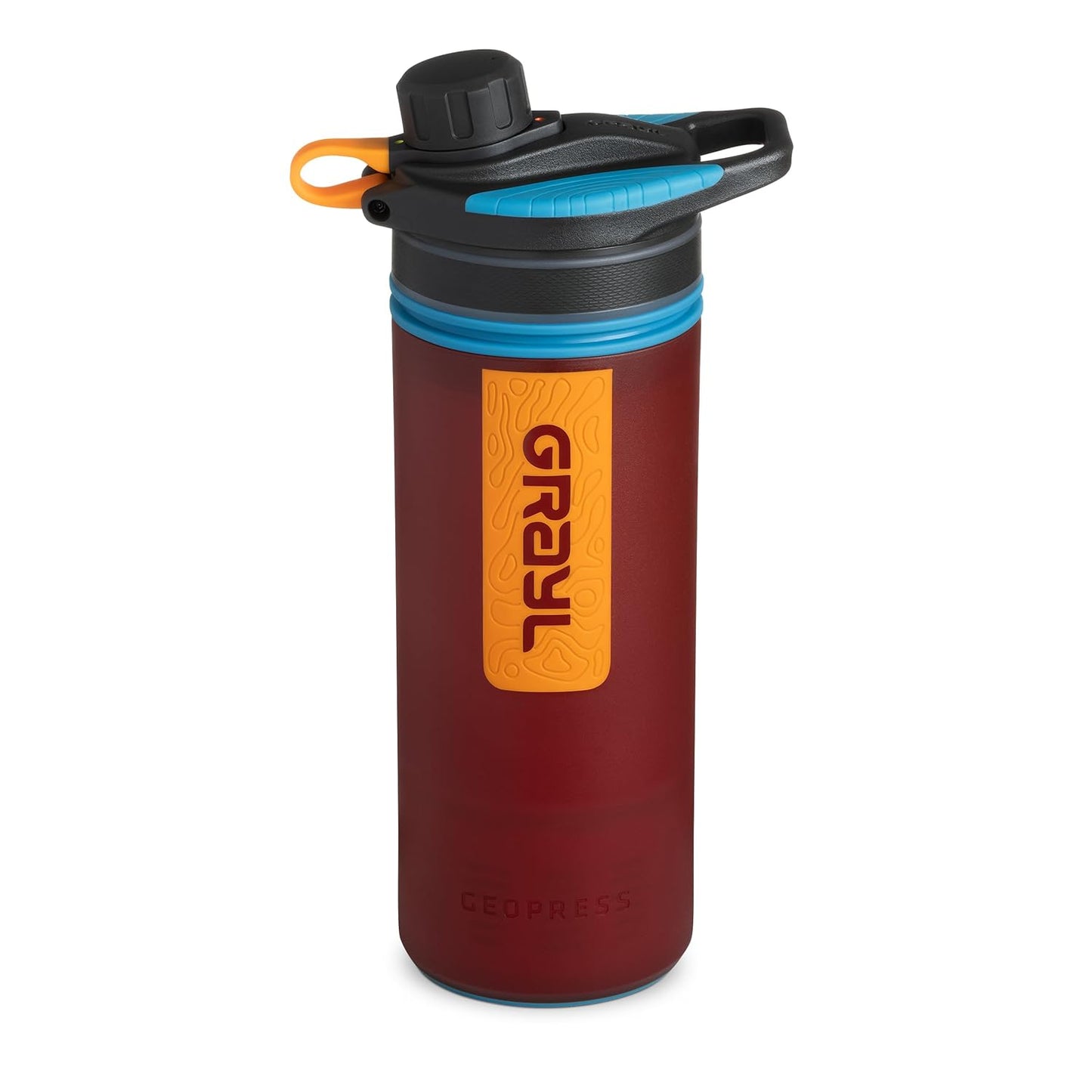 GRAYL GeoPress 24 oz Water Purifier Bottle - Filter for Hiking, Camping, Survival, Travel (Bali Blue)