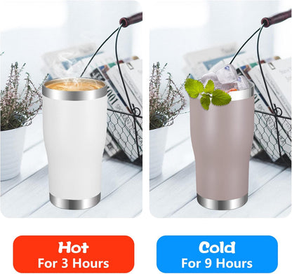 VEGOND 20oz Tumbler Stainless Steel Tumbler Cup with Lid And Straw Vacuum Insulated Double Wall Travel Coffee Mug(Orange 1 Pack)