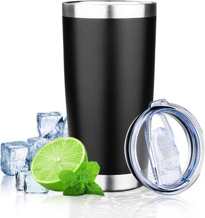 20oz Tumbler with Lid Double Wall Vacuum Insulated Travel Coffee Mug Stainless Steel Thermal Cup Powder Coated Sturdy Coffee Tumbler for Hot and Cold Beverage (Baby blue,1)
