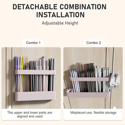 ABLY Straw Holder, reusable straw storage rack, suitable for kitchen walls, counters, cabinet doors, refrigerator doors, etc (Dark blue)