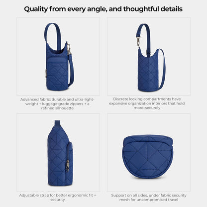 Travelon Anti-Theft Boho Insulated Water Bottle Tote