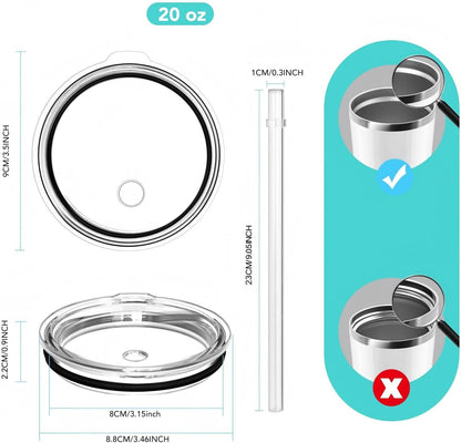 30 oz Tumbler Lid, Replacement Lids Compatible for YETI 30/32 oz Tumbler, 14 oz Mug and 35 oz Straw Mug, 2 Pack Travel Spill Proof Cup Lids Covers with Magnetic Slider Switch, BPA Free