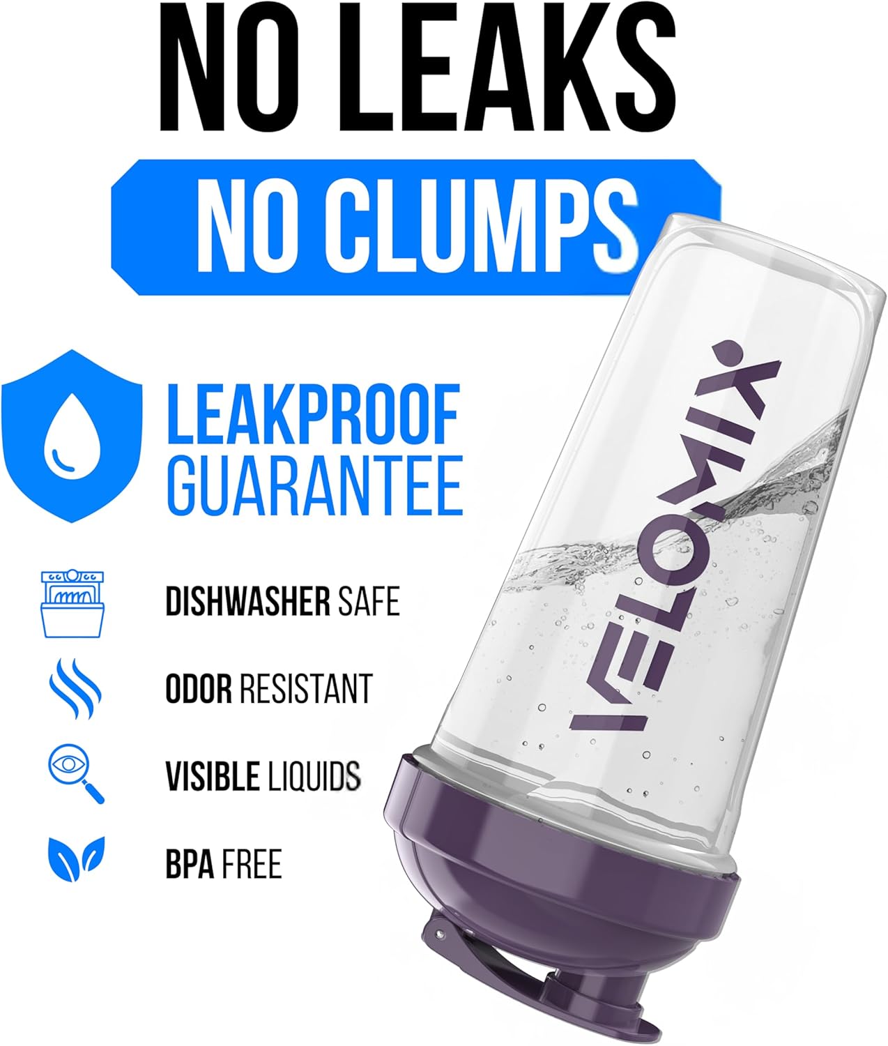 VELOMIX -6 PACK- 28 oz Protein Shaker Bottle for Protein Mixes - 6x Wire Whisk | Leak Proof Shaker Cups for Protein Shakes | Protein Shaker Bottle Pack | Protein Shake Cup (Earth Tones Collection)