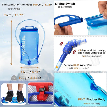 Azarxis Running Water Bottles Flask BPA Free Leakproof Hydration Vest Packs Waist Belt Replacement for Triathlon Marathon Hiking Cycling Climbing Runner