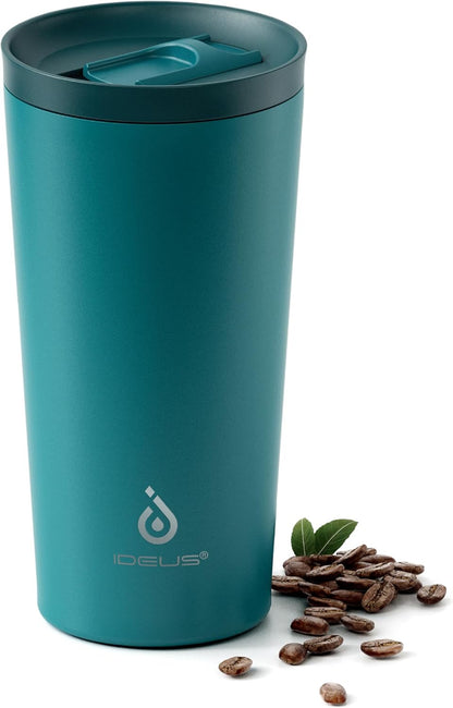 Ideus 17 oz Travel Coffee Mug, Double Wall Vacuum Stainless Steel Insulated Coffee Tumbler With Lid, Splash-Proof & Cup Holder Friendly, Keeps Drinks Hot/Cold, Dishwasher Safe, Purple