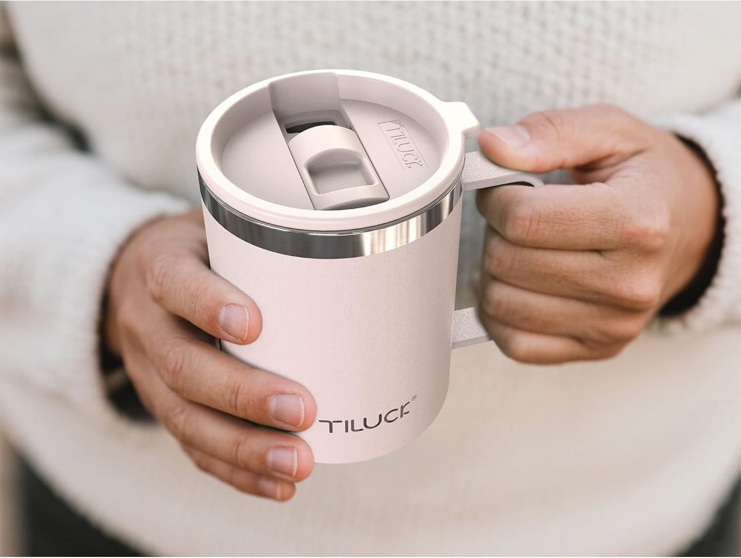 TILUCK 20 oz Insulated Tumbler with BPA-Free Lid, Stainless Steel Vacuum Travel Coffee Mug, Double Wall Coffee Tumbler（20oz，Matte DarkBlue）