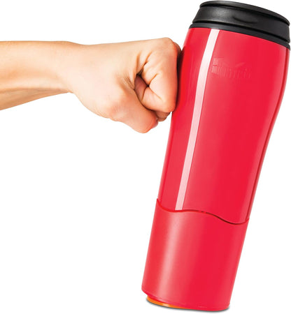 Mighty Mug Plastic Travel Mug, No Spill Double Wall Tumbler, Cold/Hot, Cup-Holder Friendly, Dishwasher Safe, (Cream, 12oz)