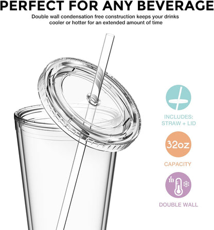 Maars® Insulated Travel Tumblers 32 oz. | Double Wall Acrylic | 3 Pack