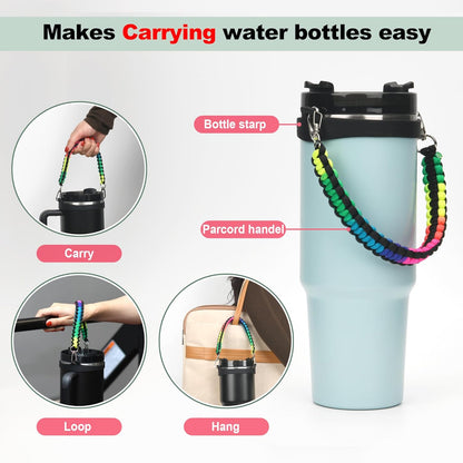 Wongeto Paracord Handle Strap for Stanley Cup - Heavy Duty Compatible with Stanley 40oz 30oz Tumbler, Stanley Cup Accessories