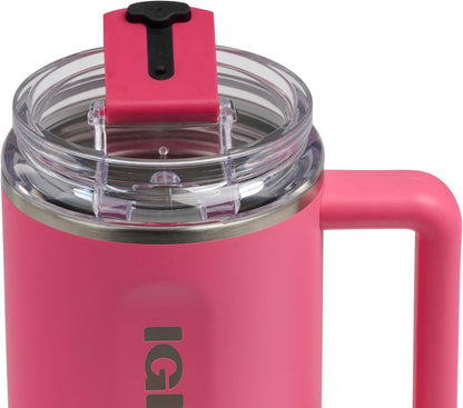 Igloo 20 oz Stainless Steel Tumbler | Sport Sipper Bottle | Thrift Pink