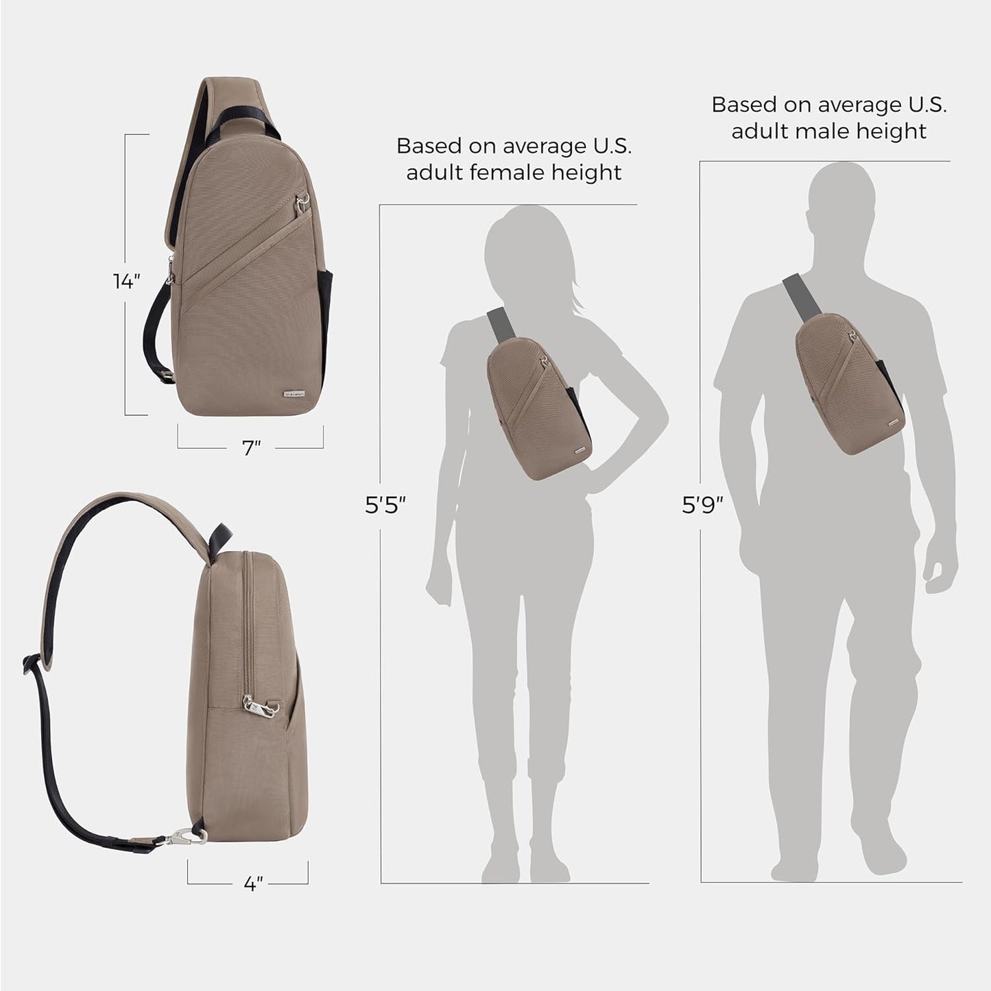 Travelon Anti-Theft Classic Sling Bag