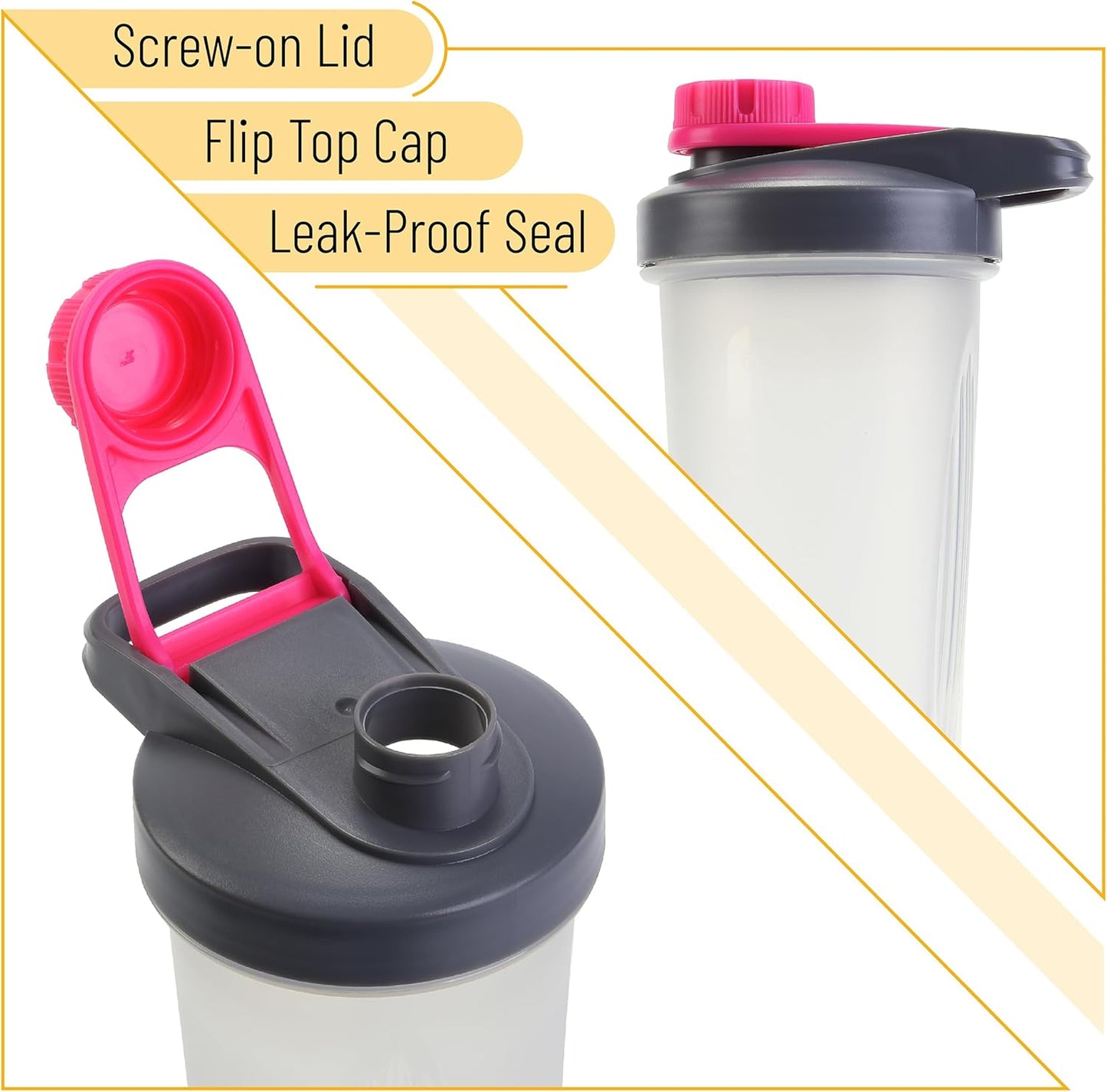 Mr. Pen- Shaker Bottles for Protein Mixes with Twist Cap, 28 oz, Protein Shaker Bottle with Wire Whisk Ball, Shaker Cup, Mixer Bottle