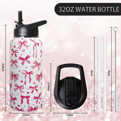 32 oz Pickleball Insulated Water Bottle with Straw - Pickleball Gym Hiking Sports Coffee Mug | Perfect Pickleball Gifts for Women, Pickleball Decor Accessories