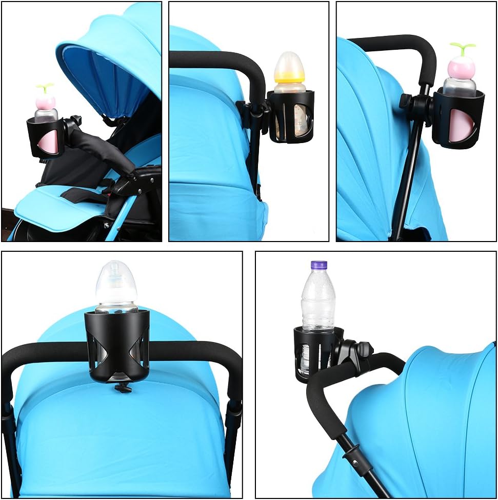 Accmor Stroller Cup Holder, Universal Cup Holder for Walker Wheelchair Bike, 360° Rotatable Stroller Cup Holder Attachment Accessories for Walker, Wheelchair, Scooter