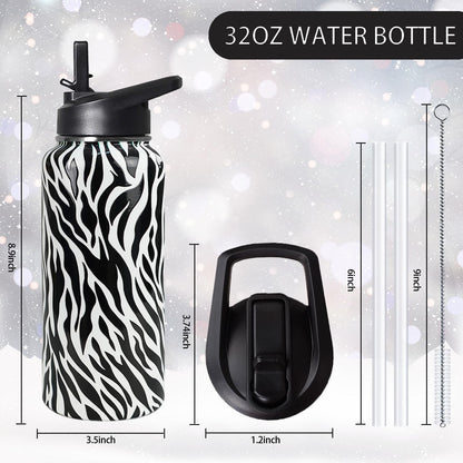 32 oz Pickleball Insulated Water Bottle with Straw - Pickleball Gym Hiking Sports Coffee Mug | Perfect Pickleball Gifts for Women, Pickleball Decor Accessories
