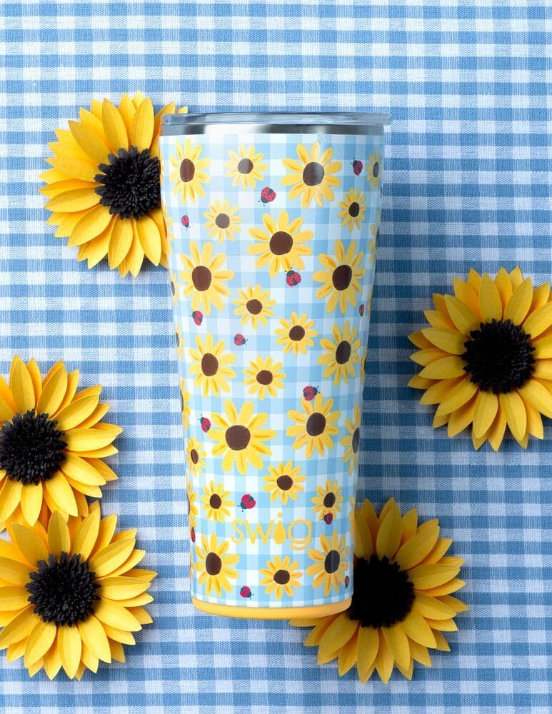 Swig Life 32oz Insulated Tumbler, Travel Coffee Tumbler with Lid, Cup Holder Friendly Travel Coffee Mug, Stainless Steel with Lid (Hayride)