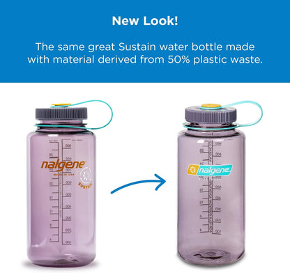 Nalgene 32 oz Wide Mouth Water Bottle | BPA-Free, Durable & Leak Proof, Lightweight Bottle for Hiking & Gym, Work & Travel
