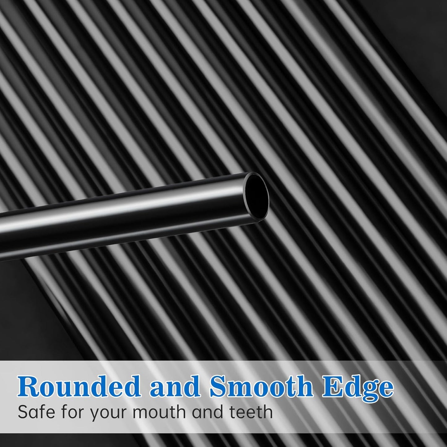 Tomorotec 8PCS 12" Stainless Steel Straws 4 Bent & 4 Straight Fit for 40oz Stanley Tumblers, Reusable Food-Grade Drinking Straws with Brush for Smoothies, Milkshakes, Iced Coffee, Dishwasher Safe
