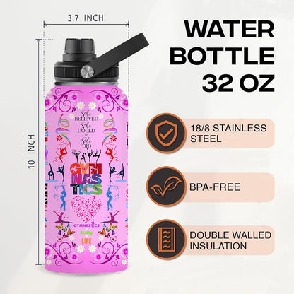 Pickleball Water Bottle 32oz Stainless Steel Insulated Vaccum with Lid, Pickleball Gifts for Pickleball Players, Pickleball Lovers, Women Girls Ladies