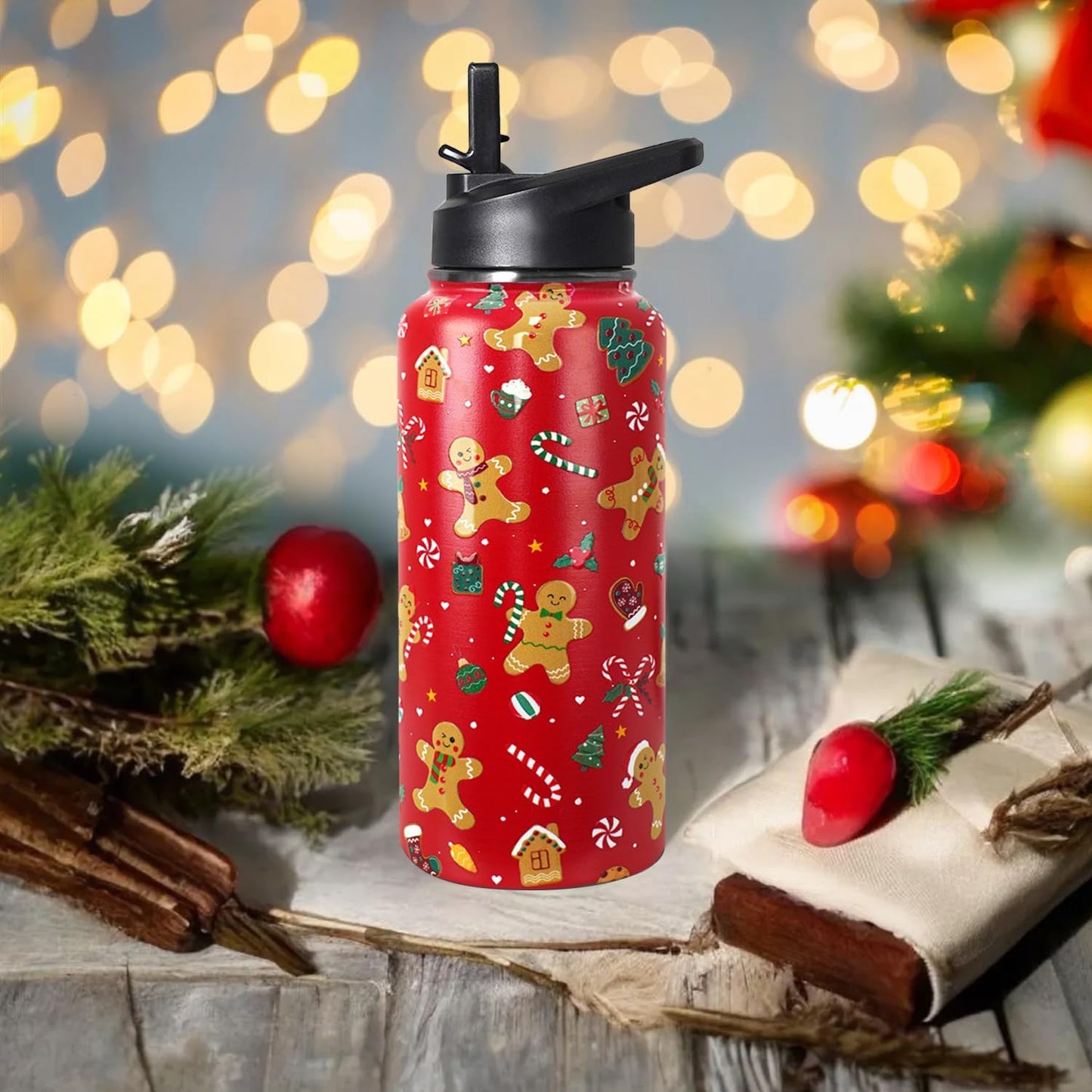32 oz Pickleball Insulated Water Bottle with Straw - Pickleball Gym Hiking Sports Coffee Mug | Perfect Pickleball Gifts for Women, Pickleball Decor Accessories