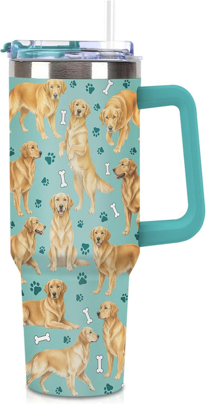 Beagle Gifts for Women Men, 40oz Stainless Steel Insulated Tumbler Travel Cup Mug, Funny and Unique Beagle Gifts for Dog Lover - Colors A