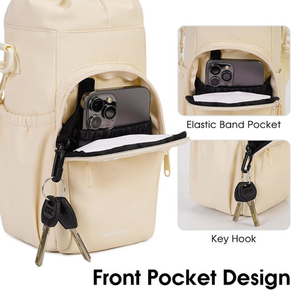 sportsnew Water Bottle Holder 40oz Crossbody Insulated Cup Sleeve Water Bottle Carrier Sling Bag with Phone Pocket, Walking