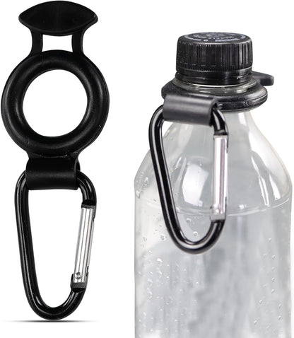 Iconikal 2-Pack Water Bottle Holder, Rubber Grip, Aluminum Carabiner, Travel Accessory