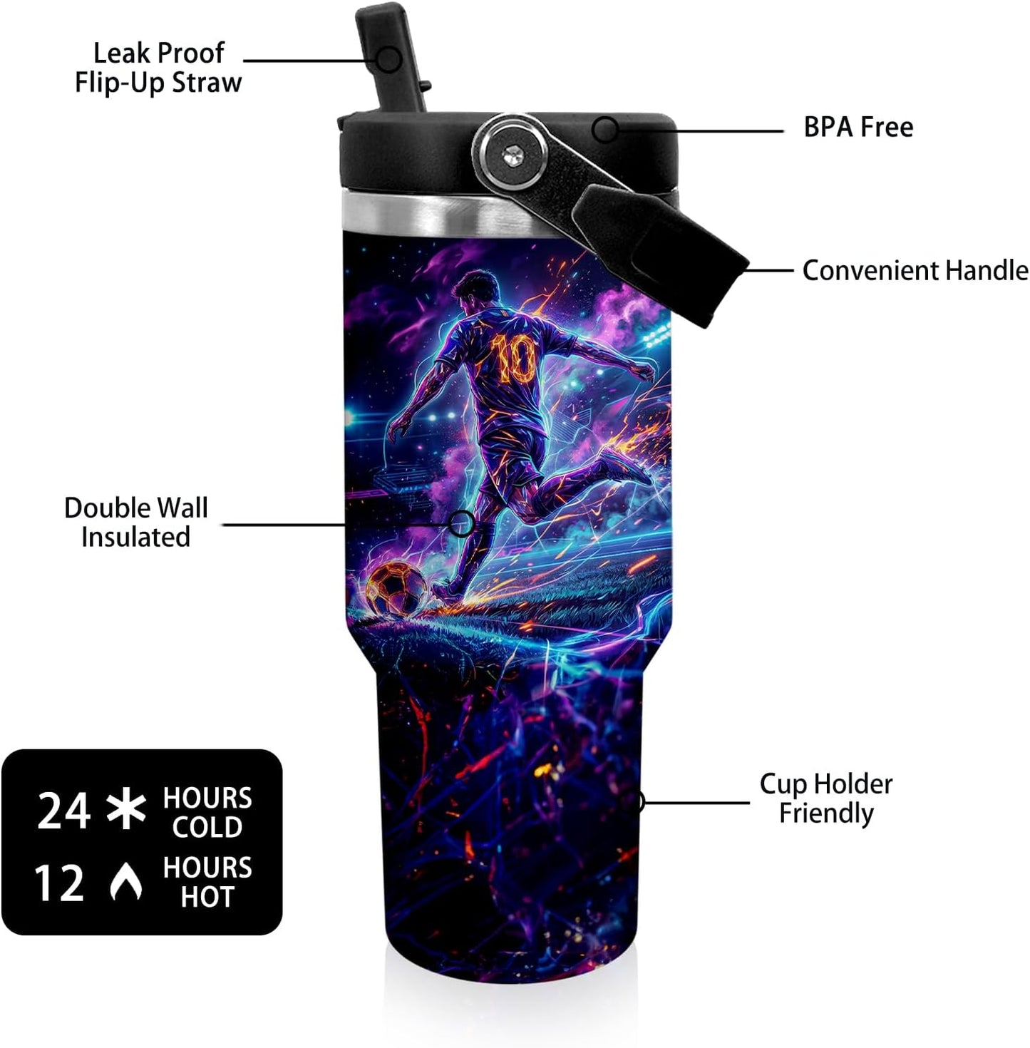 30 oz Tumbler with Handle Flip Straw Leak Proof - Pickleball Mug 30oz Tumbler Travel Coffee Mug with Handle - Birthday Gifts for Women Pickleball Lovers Players 30 Ounce Stainless Steel Cup
