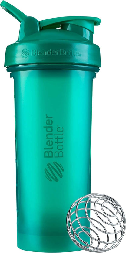 BlenderBottle Classic V2 Shaker Bottle Perfect for Protein Shakes and Pre Workout, 20-Ounce, Clear/Black