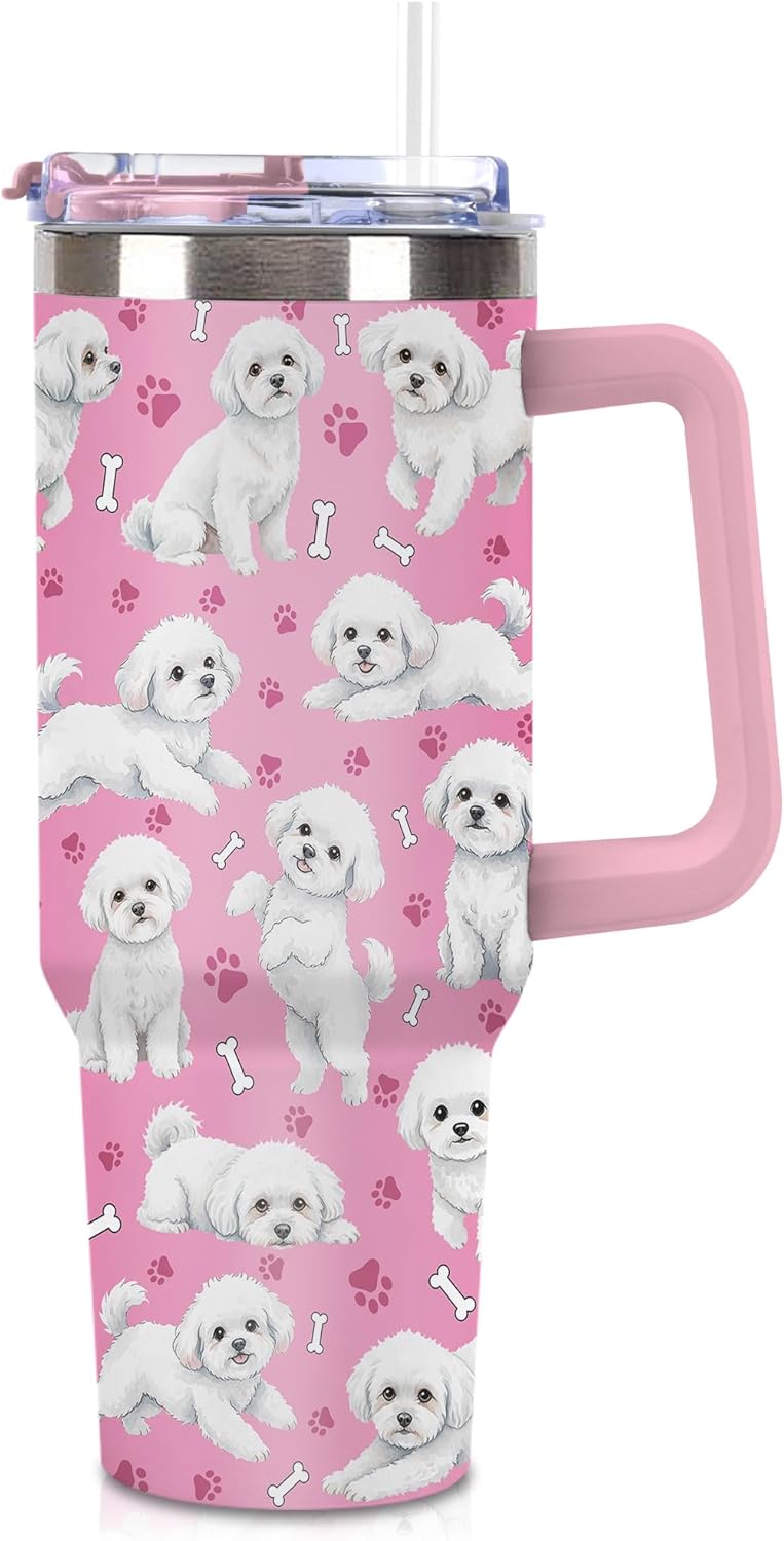 Beagle Gifts for Women Men, 40oz Stainless Steel Insulated Tumbler Travel Cup Mug, Funny and Unique Beagle Gifts for Dog Lover - Colors A