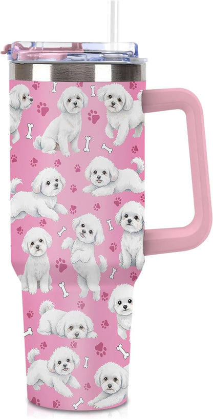 Beagle Gifts for Women Men, 40oz Stainless Steel Insulated Tumbler Travel Cup Mug, Funny and Unique Beagle Gifts for Dog Lover - Colors A