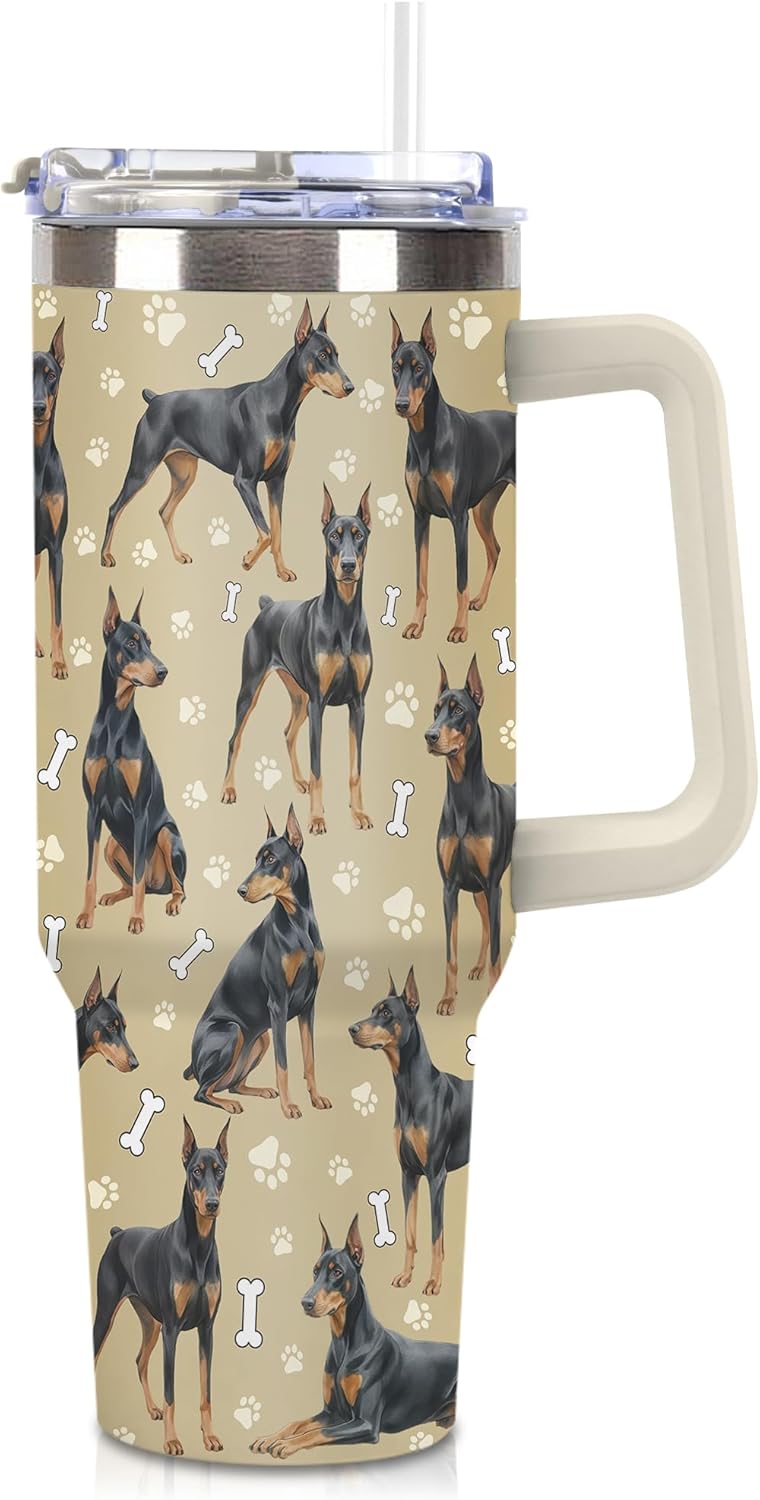 Beagle Gifts for Women Men, 40oz Stainless Steel Insulated Tumbler Travel Cup Mug, Funny and Unique Beagle Gifts for Dog Lover - Colors B