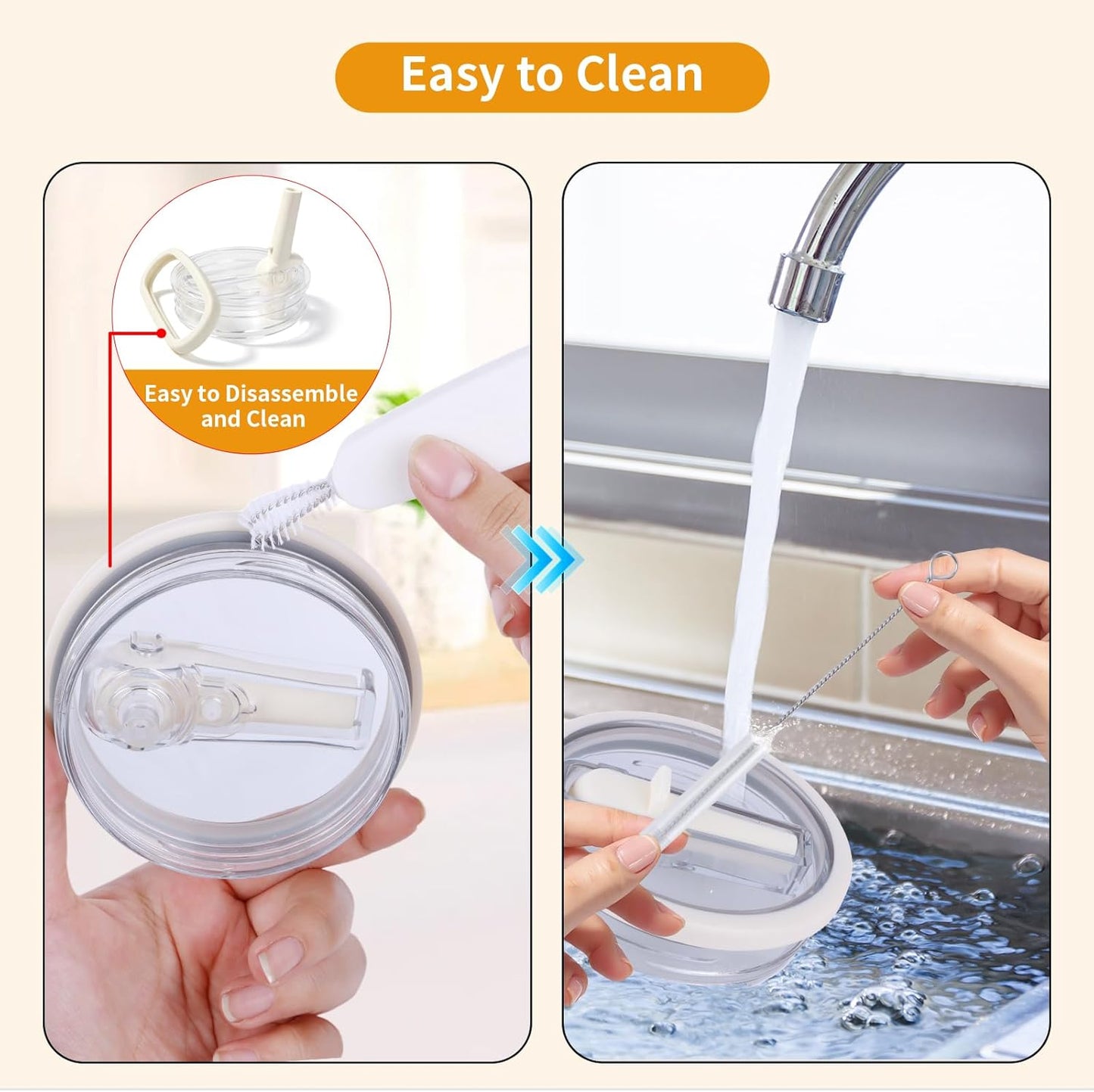2 Pack 30 oz Flip Straw Leak Proof Lid for Stanley Quencher H2.0, Spill Proof Tumbler Lid Replacement, BPA Free Reusable No Spill Straw Lid for Stanley Accessories