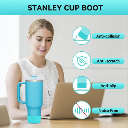 PICcircuit 2PCS for Stanley Boot, Silicone Bottom for Quencher Adventure 40oz 30oz IceFlow 20oz 30oz Bottle&for Hydroflask Tumbler 12-24oz for Stanley Cup Accessories Avoid Scratches&Noise