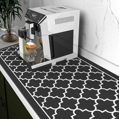 WISELIFE Dish Drying Mat Super Absorbent Drying Mat Large Dish Drying Mats for Kitchen Counter Easy Clean Dish Mat Kitchen Drying Mat15"x 18" Stylish Grey