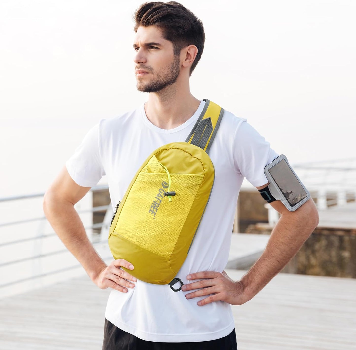 G4Free Sling Bag RFID Blocking Lightweight Crossbody Backpack Chest Shoulder Bag for Travel Sports Running