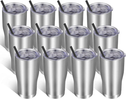VEGOND 20oz Tumbler Stainless Steel Tumbler Cup with Lid And Straw Vacuum Insulated Double Wall Travel Coffee Mug(Orange 1 Pack)