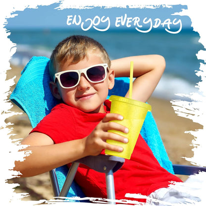 Sieral 30 Pack Cups with Lids and Straws Kids Tumbler with Straw Reusable Water Bottle Iced Coffee Travel Mug Adults Plastic Cups for Parties 16 oz (Candy Colors)