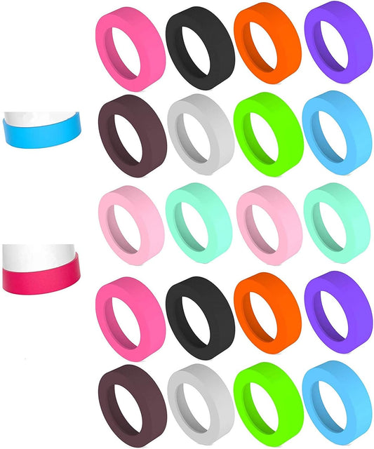 20PCS 65mm Protective Cup Mat Silicone Sleeve Heat-Resistant Water Bottle Holder Insulation Mat Non-Slip Cup Mug Coaster