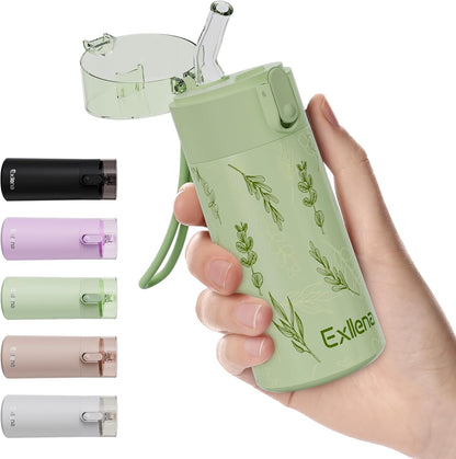 5oz Small Water Bottles with Straw, Mini Water Bottle with One-Hand Open Design, Leak-Proof Locking Lid for Hot&Cold Drinks, Small Travel Water Bottle - 100% Leakproof for School, Travel...(Mint)